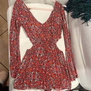 Floral long sleeve romper(urban outfitters)